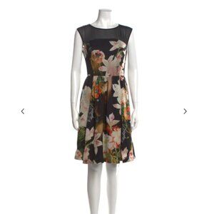 Ted Baker Floral Print Knee-Length Dress